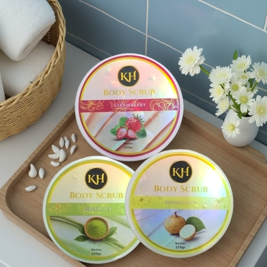 KH KHANZA Kh Skin Body Scrub Strawberry 150gr