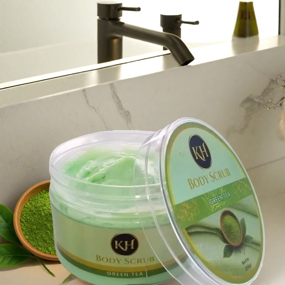 KH KHANZA Kh Skin Body Scrub Green Tea 200gr